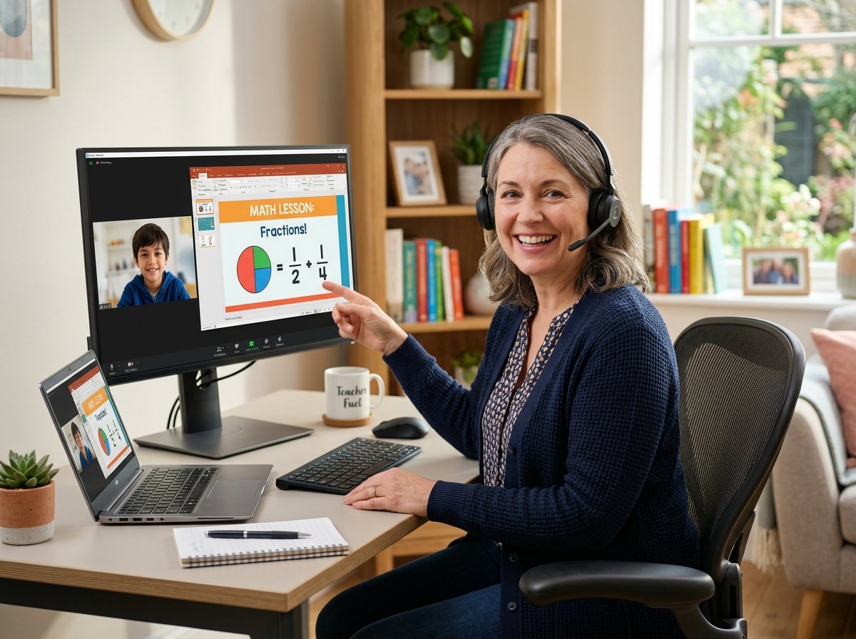Tutor Teaching Student Online