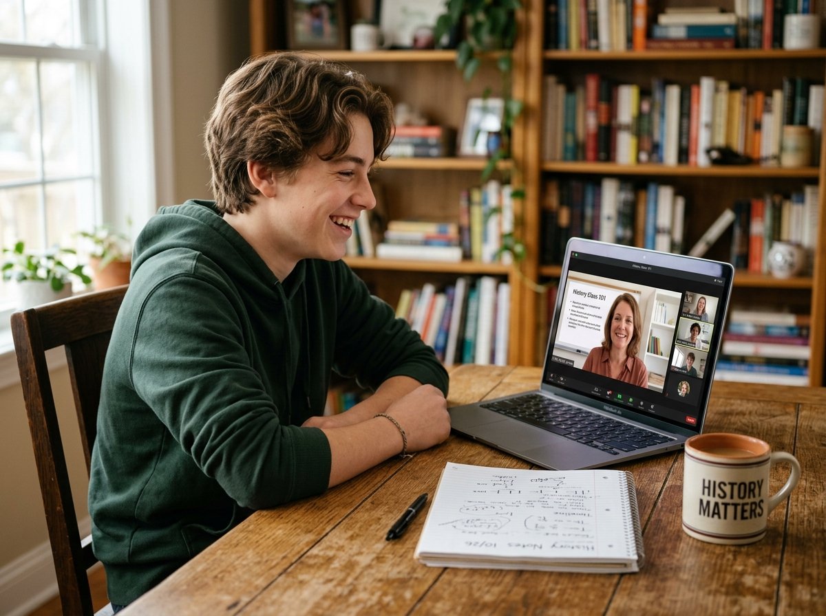 Student Studying Online Globally
